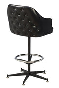 Tufted Saddle Bucket Bar Stool