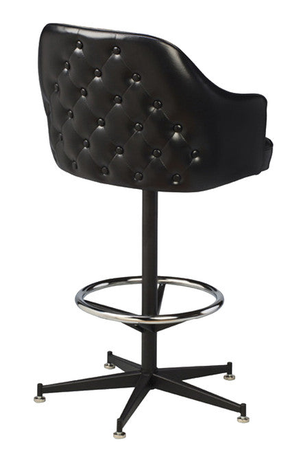 Tufted Saddle Bucket Bar Stool