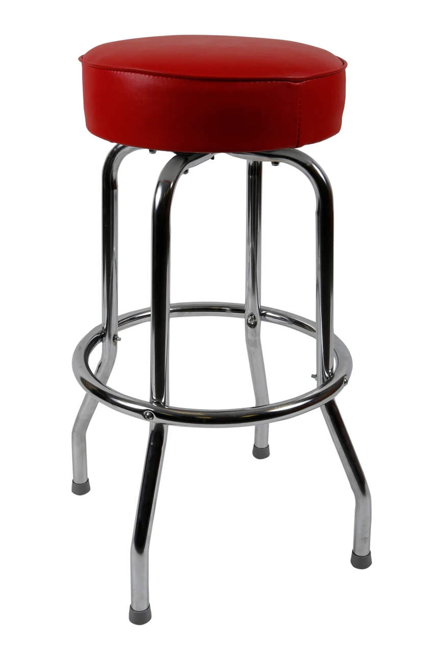 Redn vinyl backless barstool