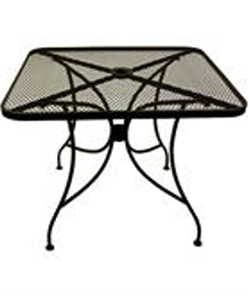 Black Mesh Top Table with Umbrella Hole