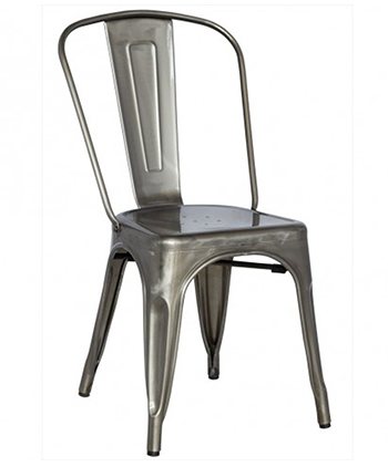 French Inspired Industrial Galvanized Chair French Inspired Industrial Galvanized Chair