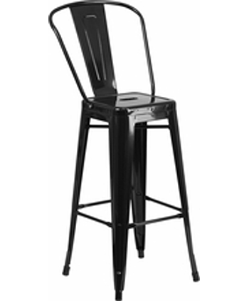 Industrial Galvanized Bar Stool