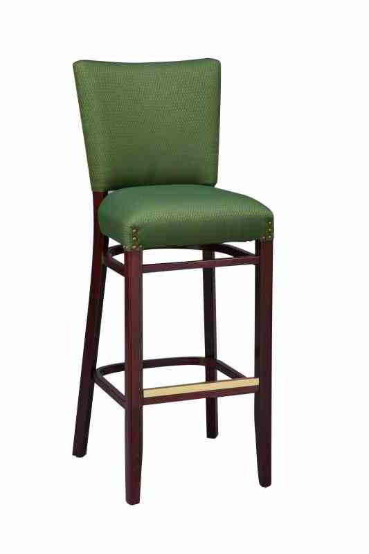 Green Fabric Bar Stool