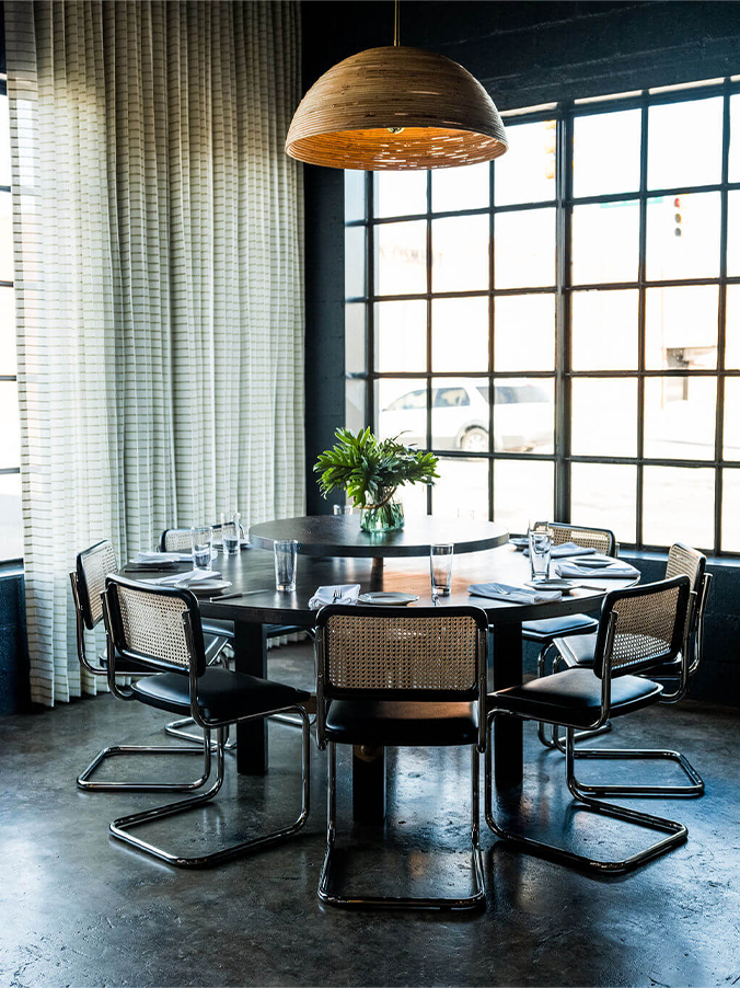 Automatic Seafood restaurant seating installation