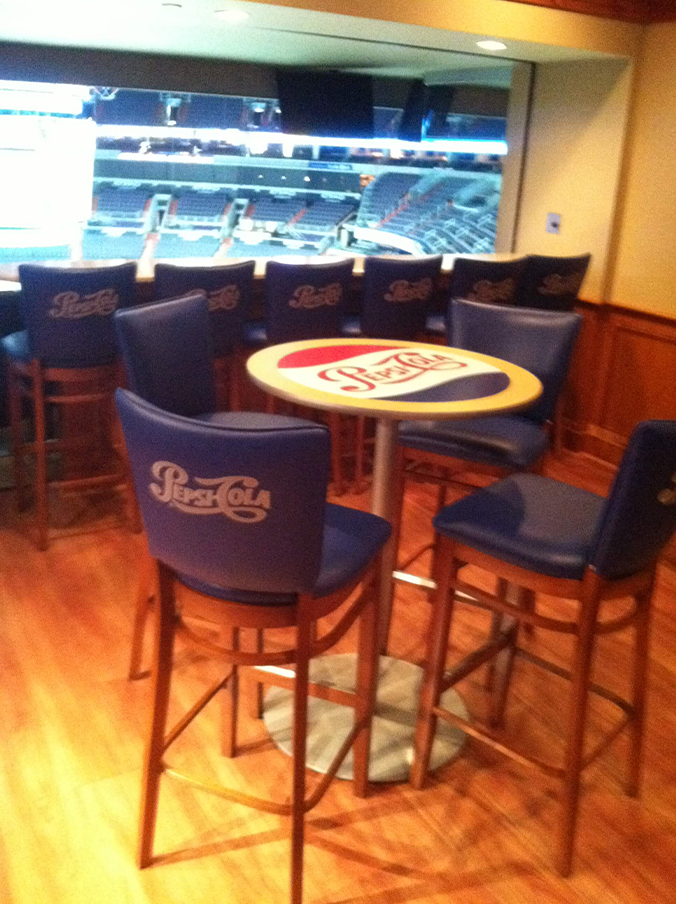 Pepsi branded commercial seating
