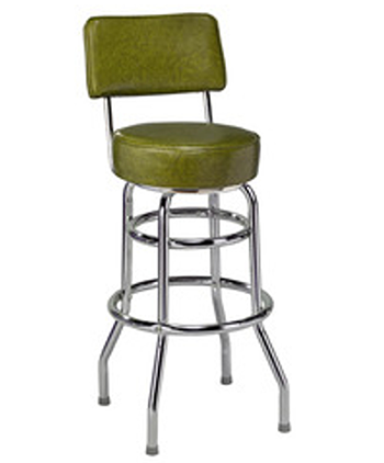 Retro Double Ring Bar Stool with Back Retro Double Ring Bar Stool with Back